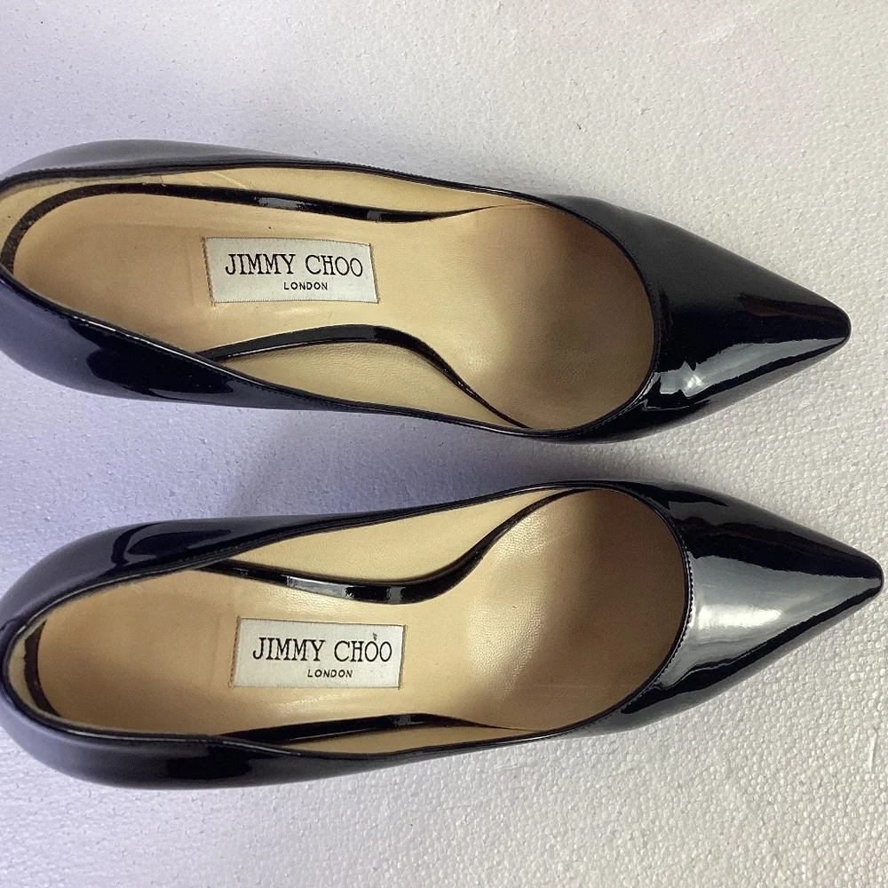 Jimmy Choo Romy Black Patent Pump - 39.5 - Picture 6 of 9